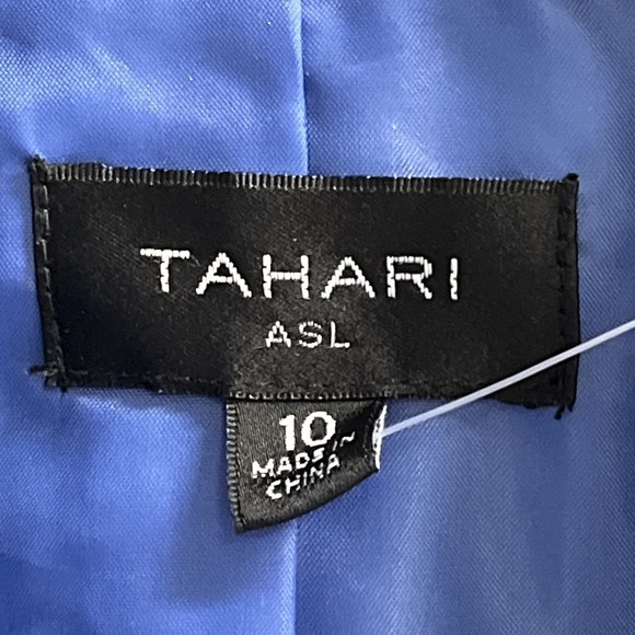 Tahari ASL Blazer Womens 10 Perwinkle One Button Jacket Structured Lined Office - Picture 2 of 13